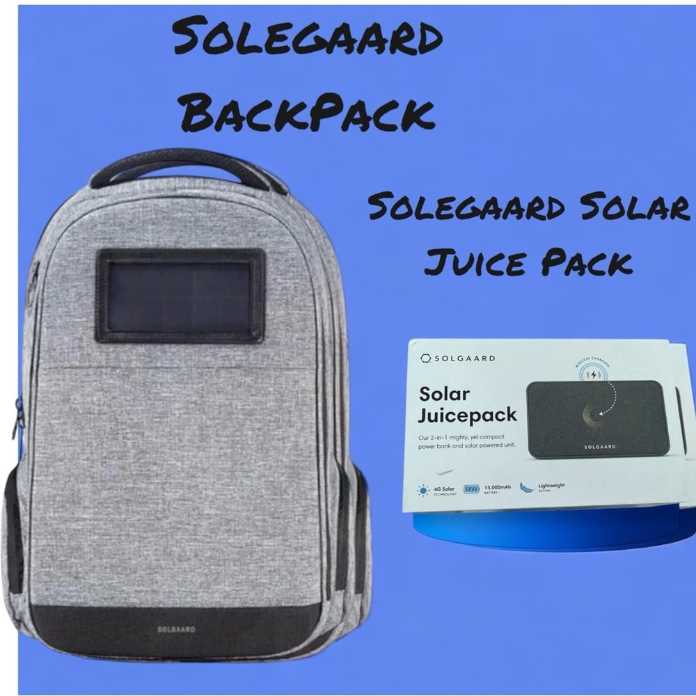 Solegaard Charcoal w/ Solarbank & Boombox Lifepack Backpack Solgaard Juice Pack